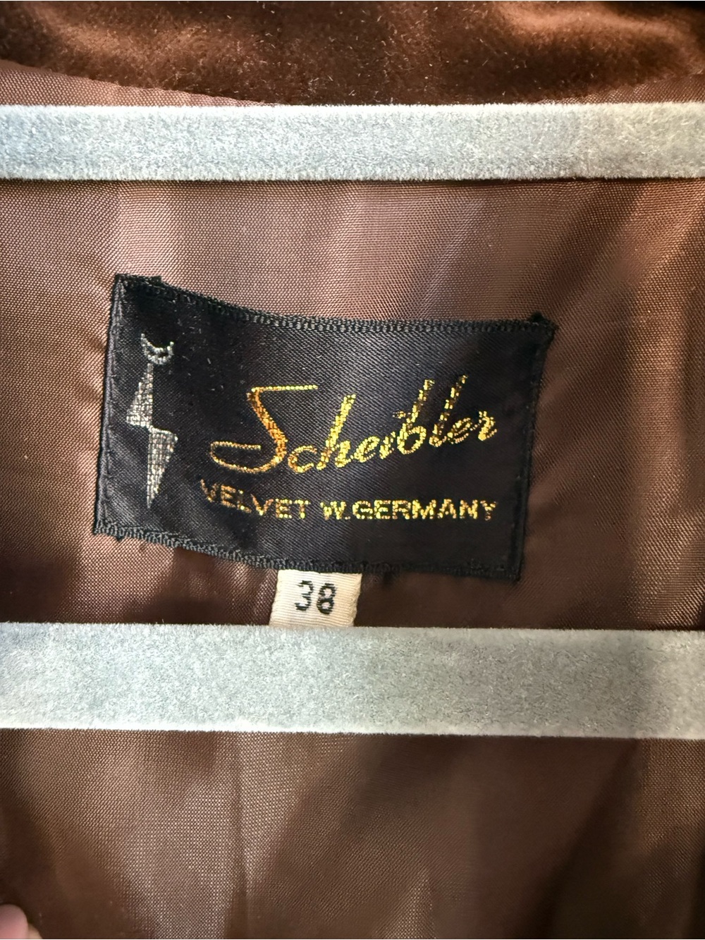 Vintage 70s Brown Quilted Velvet Jacket Open Front | 38 Small - Picture 8 of 9